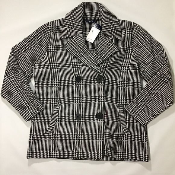 CHAPS Plaid Double Breasted Sweater Jacket NWT - Picture 3 of 8